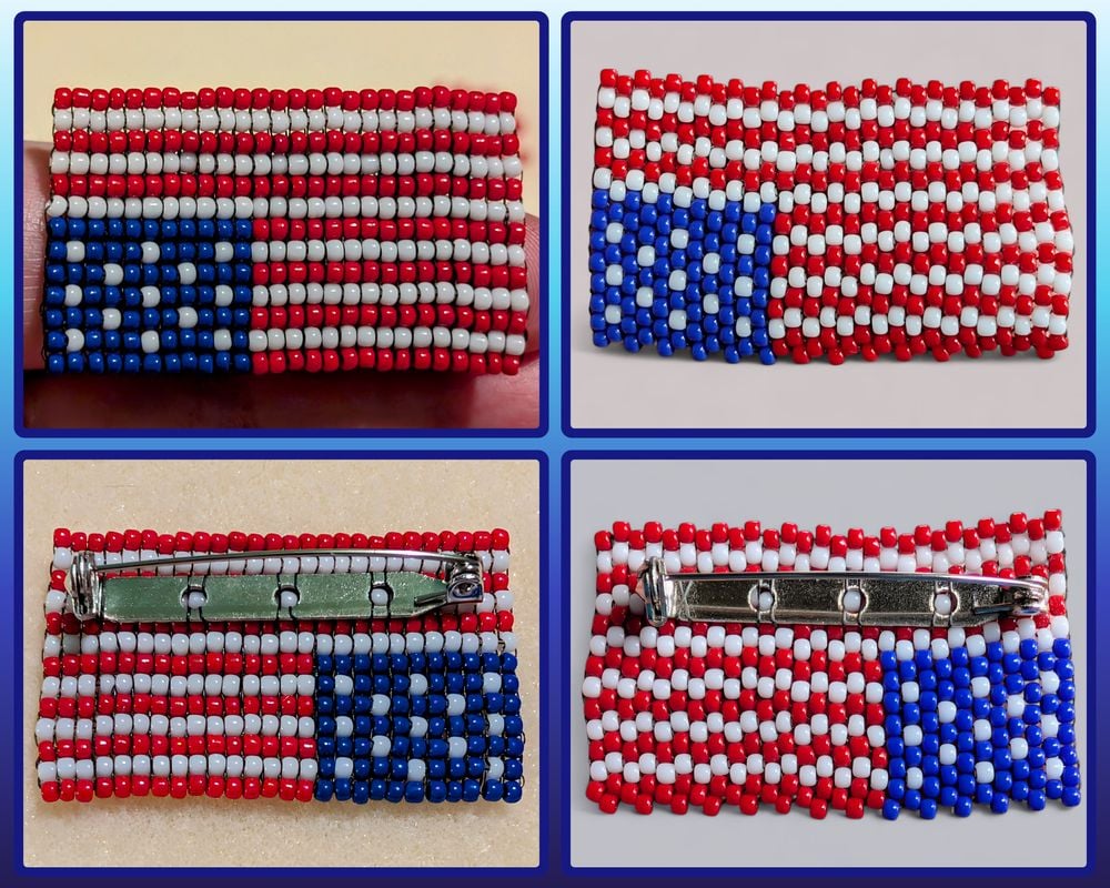 Distress Flag Beaded Pins