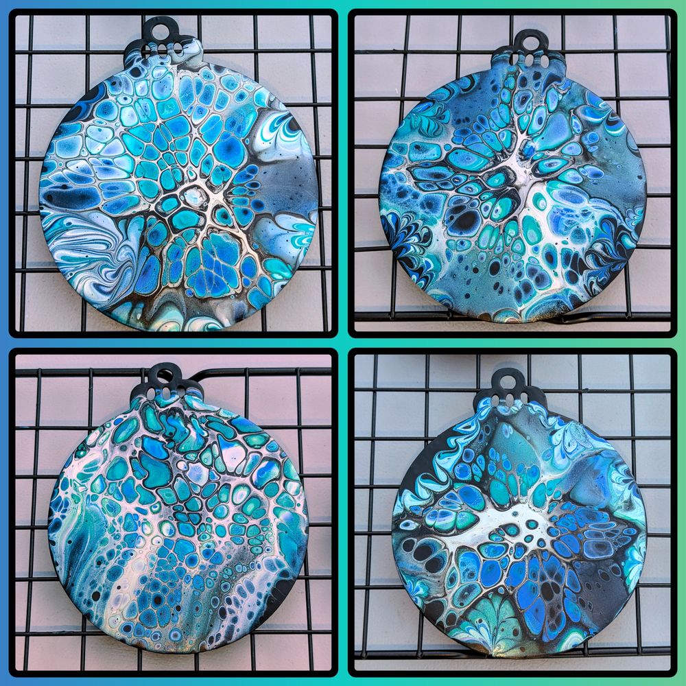 ~*RESERVED*~ Fluid Art Ornaments (Set of 4)
