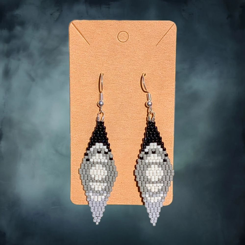 Spooky Moonlit Melody Beaded Earrings