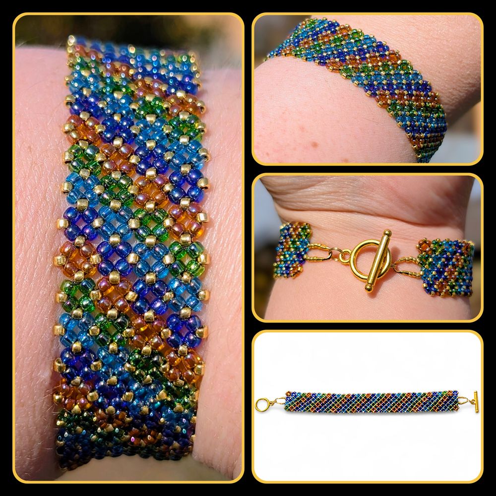 Vibrant and Beautiful Bead-Woven Bracelet